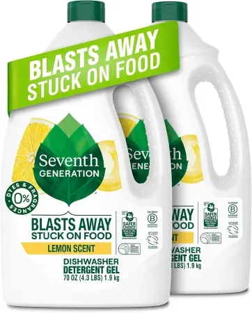 2-Pack 70oz Seventh Generation Dishwasher Detergent Gel