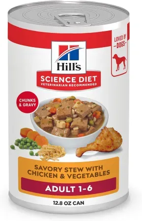 12-Pack Hill's Science Diet 12.8oz Hill's Science Adult Wet Dog Food