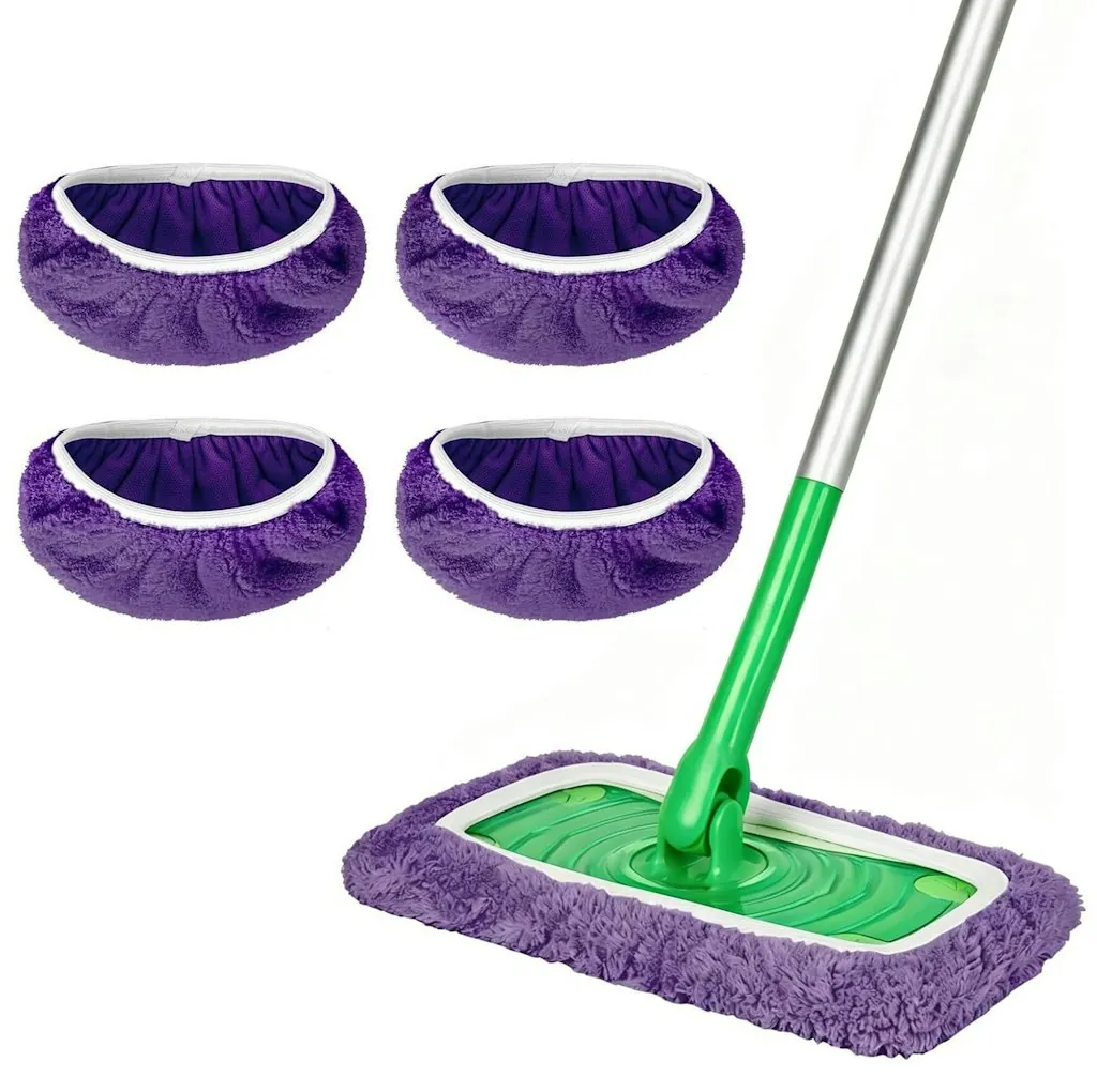 Reusable Microfiber Mop Pad 4-Pack