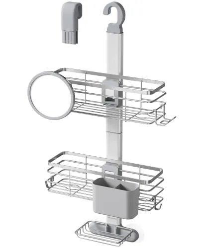 Vanoshome Adjustable Shower Caddy Hanging Over Shower Head