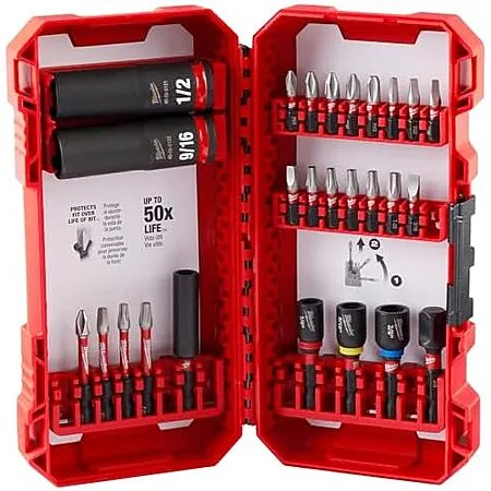 26-Pc Milwaukee Shockwave Drive & Fasten Electric Tool Bit Set