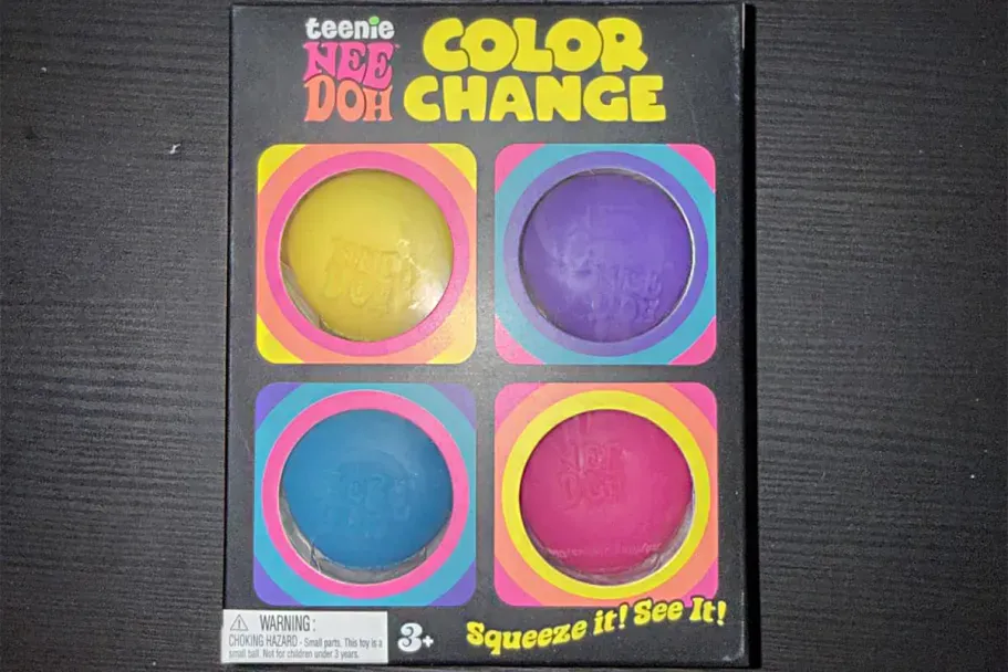 NeeDoh Teenie Color Change Squeeze Toy 4-Pack