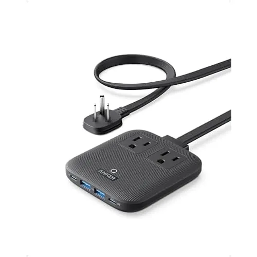 Anker Travel Power Strip, Anker Nano 67W Max 6-in-1 USB C Charger, 2 USB C