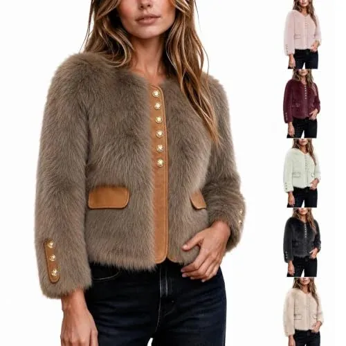 Fuzzy Button Down Coats - Many Colors