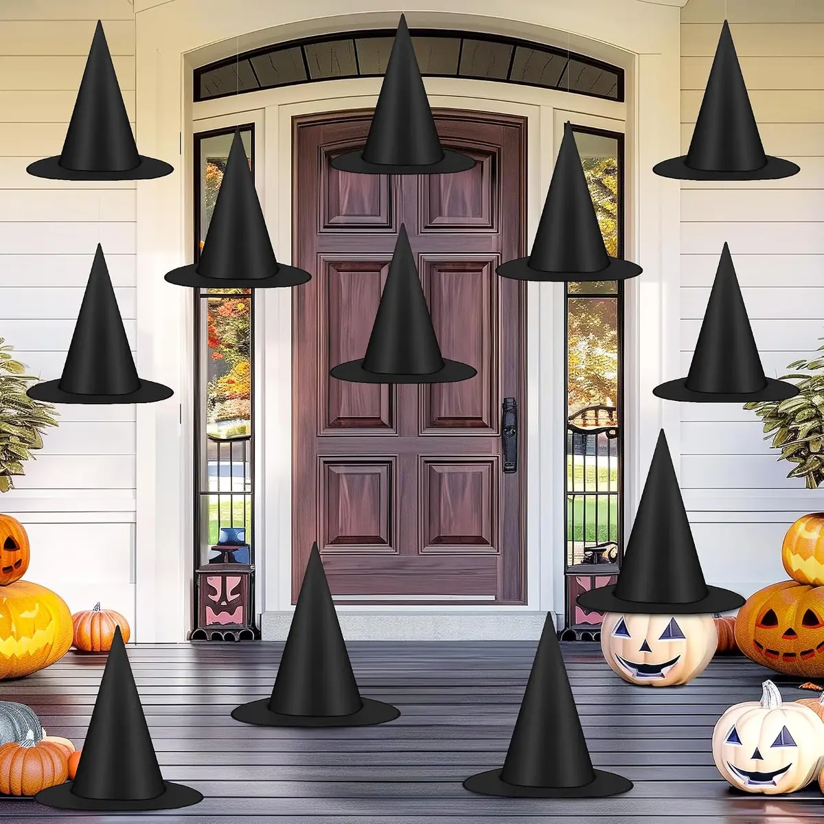 Halloween Witch Hats 12-Piece Set