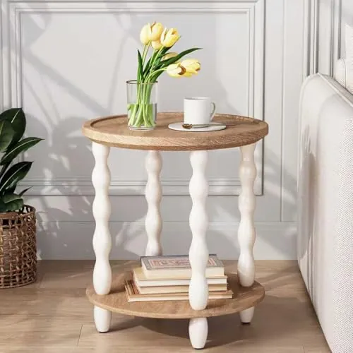Karlott 2-Tier Farmhouse Side Table