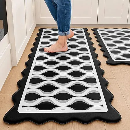 2-Pc Arenarug Scalloped Anti Fatigue Kitchen Mats (Various)