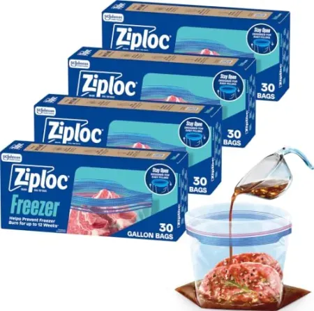120-Count Ziploc Gallon Freezer Bags