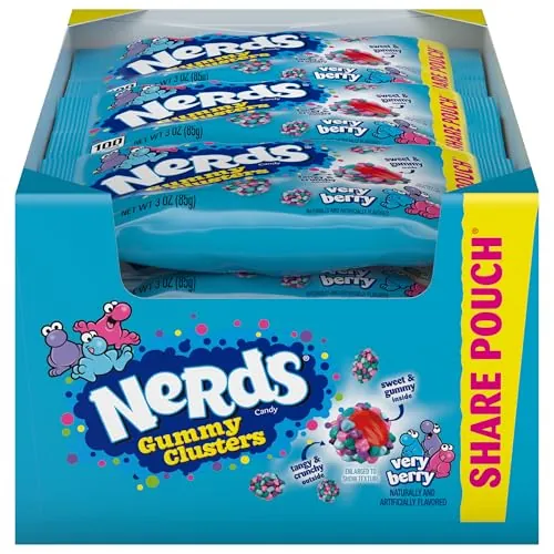 NERDS Gummy Clusters Very Berry Candy 12-Pack 3-Ounce