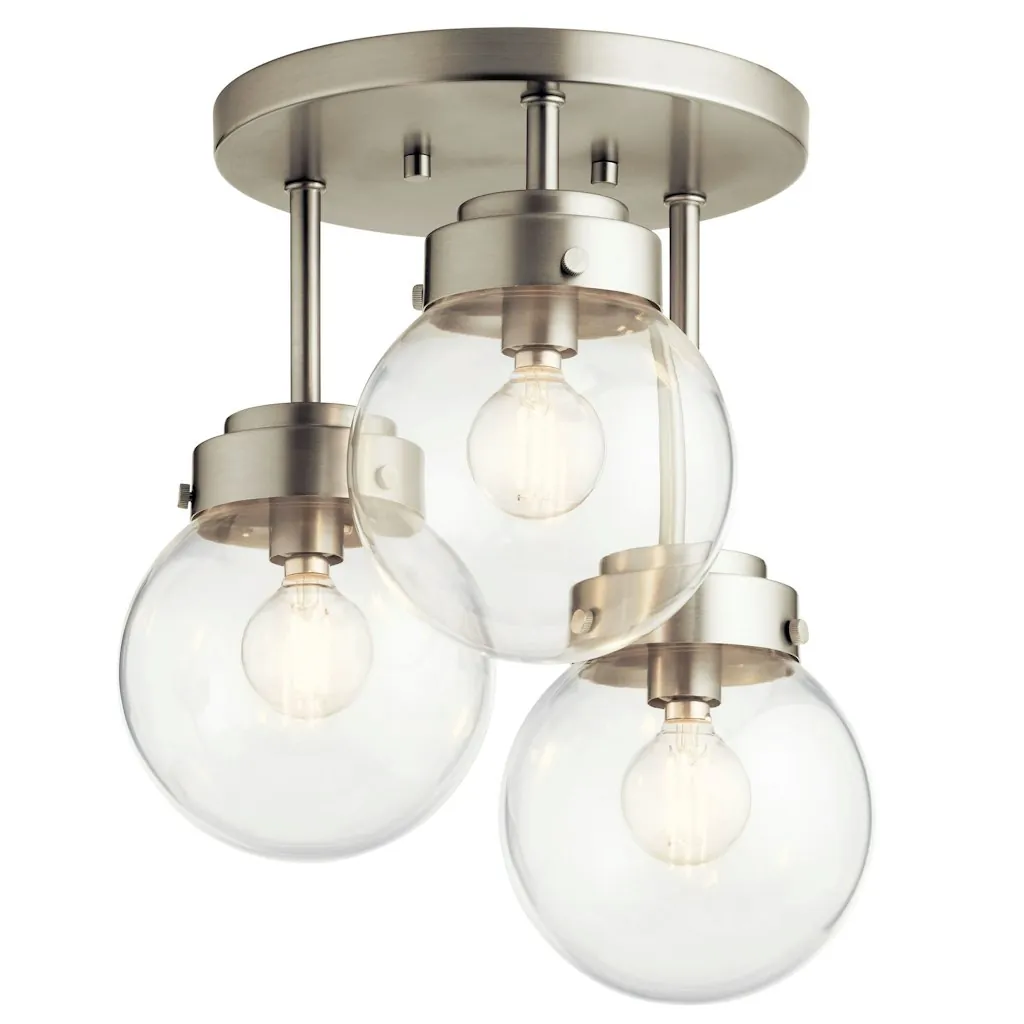 Kichler Strabo 3-Light 12" Semi-Flush Mount Light
