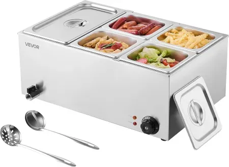 VEVOR 5-Pan 24-Quart Commercial Food Warmer