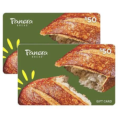 2-Pk $50 Panera Bread eGift Card (Email Delivery)
