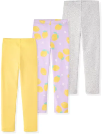 Garanimals 3-Pack Newborn, Baby & Toddler Girl Cotton Pull-On Leggings, Sizes 0M-6T