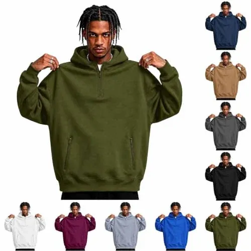Quarter Zip Up Hoodie