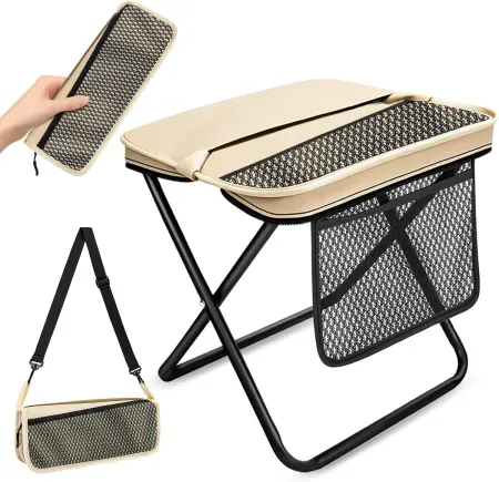 OrbitShell XL Foldable Backpack Stool w/ Mesh Pocket