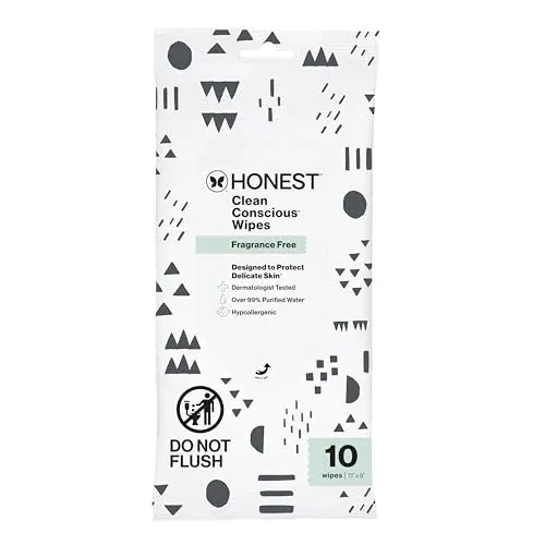 The Honest Company Multi-Use Baby Wipes (Pattern Play), 10-Count