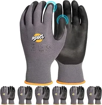 Safety Work Gloves 6/12 Pairs Micro Foam Nitrile Coated