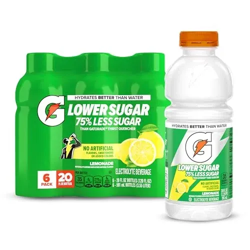 Gatorade Lower Sugar Sports Drink 6-Pack 20-Oz (Lemonade)