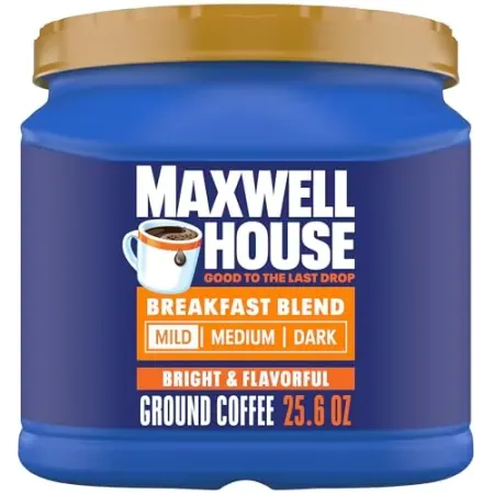 25.6oz Maxwell House Breakfast Blend Mild Roast Ground Coffee