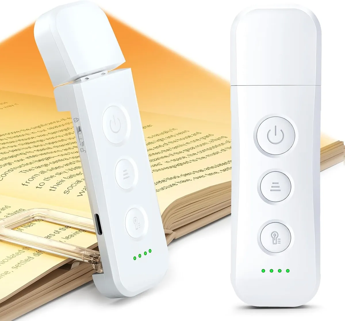 Glocusent 12 LED Book Light,Portable USB-C Book Lights