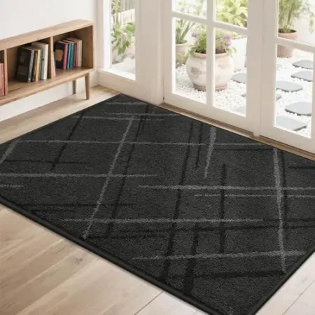 COSY HOMEER 48" x 32" Low Profile Non-Slip Washable Rug Doormat