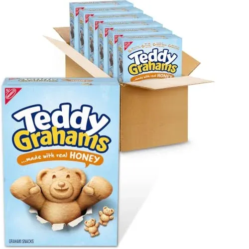 TEDDY GRAHAMS Honey Graham Snacks 6x 10 oz Boxes