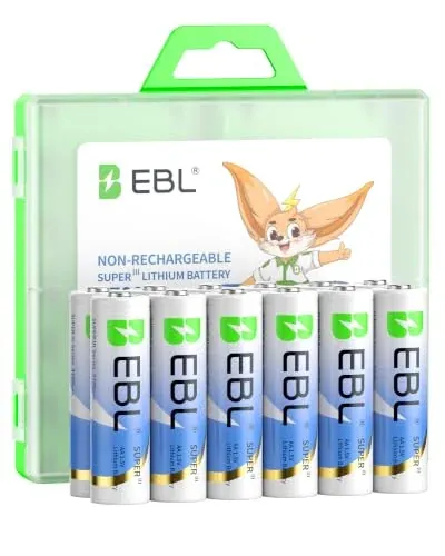 EBL Lithium AA Batteries 12 Pack