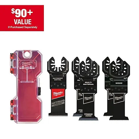 5-Pc Milwaukee Multi-Tool Oscillating Blade Kit w/ NITRUS & Bi-Metal Blades
