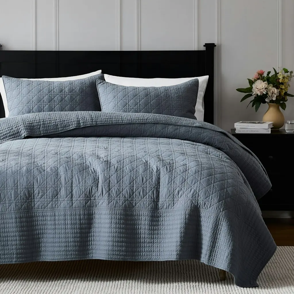 100% Cotton King Quilt Bedding Set w/ 2 Shams