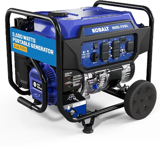 Kobalt 6830 Starting / 5500 Running Watt Dual Fuel Portable Generator
