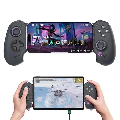 abxylute S9 Full-Size USB-C / Bluetooth Mobile Gaming Controller w/ Hall Effect Joysticks