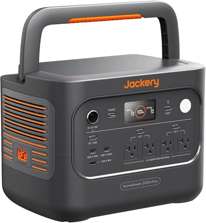 Jackery HomePower 2000 Plus V2 2400W/2048Wh LiFePO4 Portable Power Station