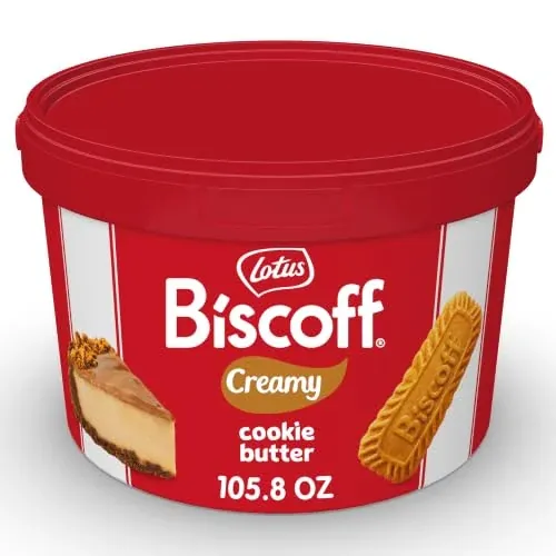Lotus Biscoff Cookie Butter Spread Creamy 105.8oz Pail