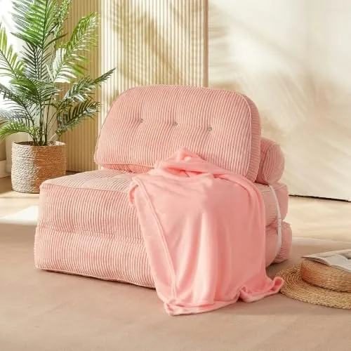 Neslako Pink Convertible Folding Sofa Bed