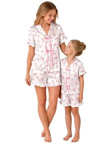 Ekouaer Mommy and Me Matching Pajamas