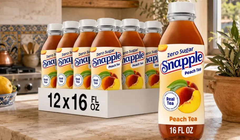 Snapple Zero Sugar Peach Tea 12-Pack