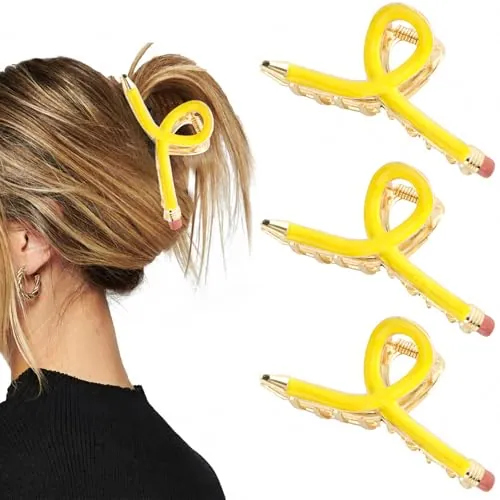 3Pcs Pencil Claw Clips