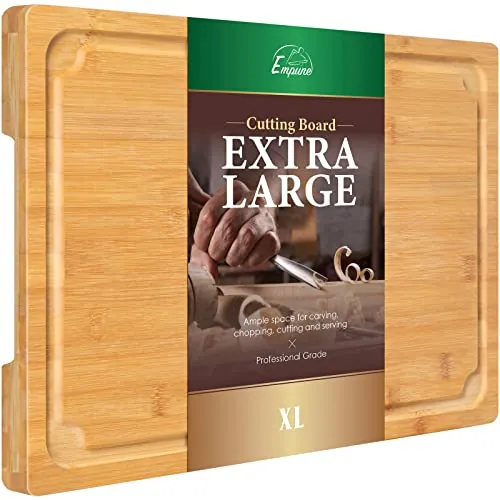 Empune 17.6" Extra Large Bamboo Cutting Board
