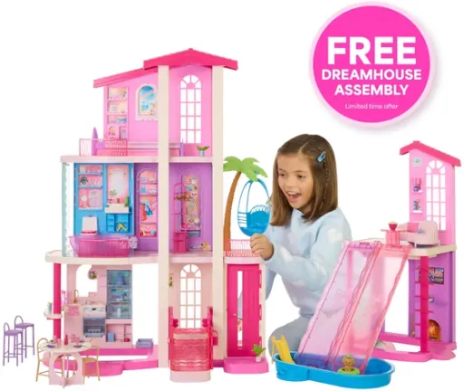 Barbie DreamHouse Dollhouse with Pools, Slides, and Elevator
