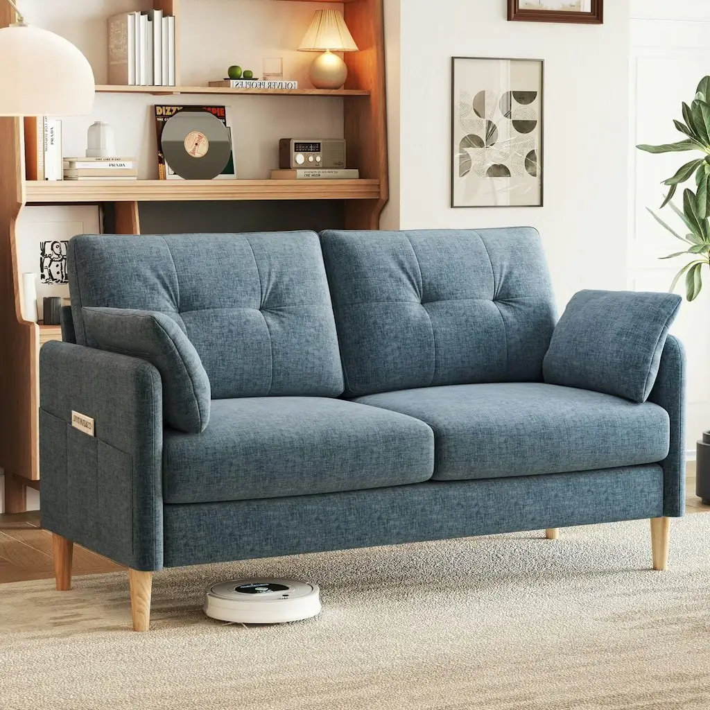 BedLuxury Chenille Loveseat w/ 2 Pillows for 47