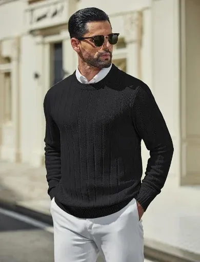 COOFANDY Men's Crewneck Pullover