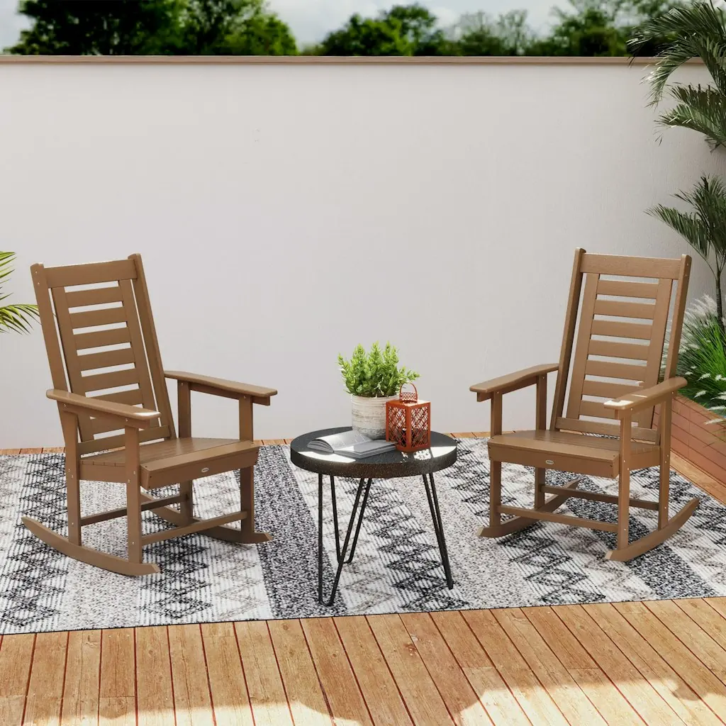 High Back Patio Rocking Chairs 2-Pack