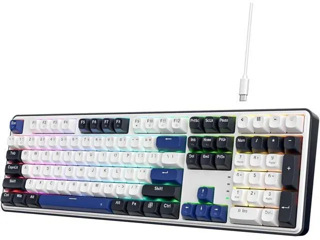 Redragon K689 Wired Gasket RGB Gaming Keyboard, 108 Keys Mechanical Keyboard w/Extra 4 Hotkeys, Hot-swappable, 3-Layer Noise Dampening, Mixed Color Keycaps, Linear Switches