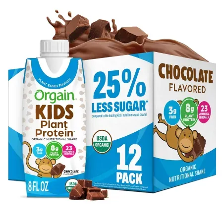 12 Orgain Kids' Vegan Protein Shakes (8 oz each)