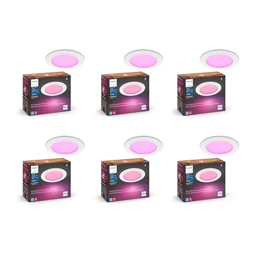 Philips Hue Smart Slim 6 Inch LED Downlight 6-Pack