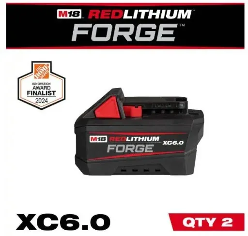 Milwaukee M18 18V REDLITHIUM FORGE 6.0 Ah Battery Pack (2-Pack)