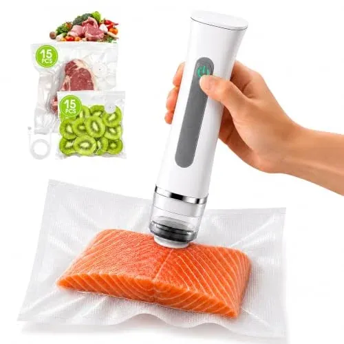 Handheld Vacuum Sealer for Food with 30 Reusable Bags