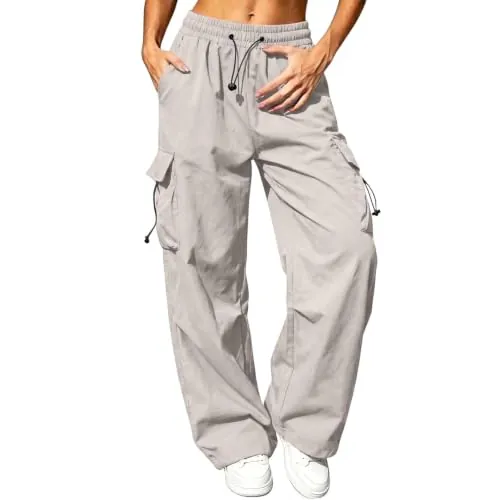 Sweatpants for Women Straight Leg Baggy High Waist Cargo
