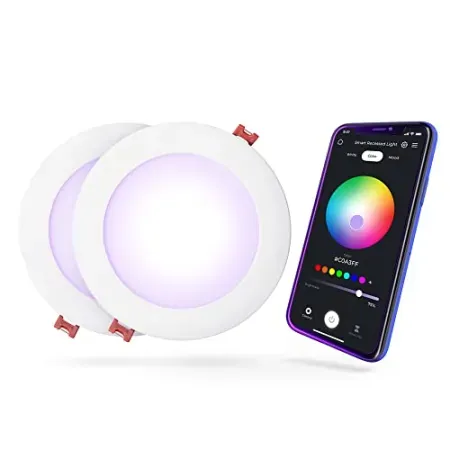 2-Pack GLOBE Electric Wi-Fi Smart 6" Ultra Slim LED Recessed Lighting Kit