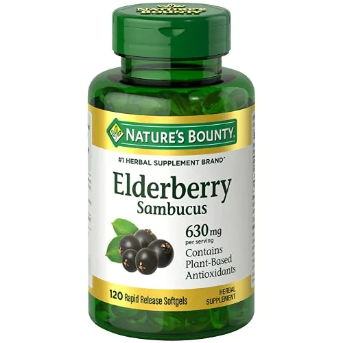 Nature's Bounty Elderberry Sambucus Softgels 120-Count